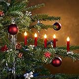 Christbaumkerzen mit Fernbedienung | Komplett-Set | flammenlose LED Kerzen,...