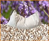 Bio Dinkel-Lavendel Kissen 40 x 80 cm weiß