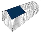 CADOCA® Freilaufgehege 180x75x75cm Sonnenschutz Auslauf Garten Kaninchenstall...