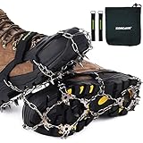 Ice Klampen Steigeisen mit 19 Zähne, Wahre Edelstahl Spikes und langlebiges...