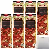 Wesergold Tomatensaft aus Tomatensaftkonzentrat mit Meersalz 6er Pack (6x1L...