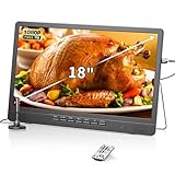 DESOBRY 18-Zoll Kleiner Fernseher mit Antenne, Tragbarer Fernseher mit Freeview DVB/T2...