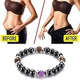 BESTT Magnetische Armband - Unisex Hämatit Therapie Stein Runde Perlen Stretch...