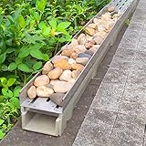 LSMKKA Entwässerungsrinne Rinnenablauf Mit Rost 3 Fuß, Gartenterrasse Im Freien...