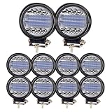 WELLIT Runde LED Arbeitsscheinwerfer,10 x 72W LED Scheinwerfer 12v 24v, Zusatzscheinwerfer...
