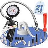 HELDENKRAFT® Reifendruckprüfer & Reifenfüller [0-12 bar] - 22-tlg....