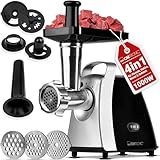 Clatronic® Fleischwolf 1000W | mit Aufsatz für Plätzchen & Spritzgebäck | Fleischwolf...