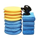 Mikrofaser Auto Handpolierschwamm, Wax Applikator Pad, 13tlg Auto Polierschwamm...