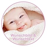 Tortenaufleger essbar mit Wunschfoto und Wunschtext aus Fondant oder Oblate für...