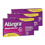 Allegra Allergietabletten 3 x 20 Stk. – Antihistaminikum - Wirkstoff Bilastin - schnell...