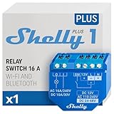 Shelly Plus 1 | Wlan & Bluetooth Smart Relais Schalter - 16A | Trockenkontakt |...