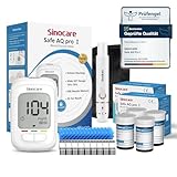 Blutzuckermessgerät Set mit Teststreifen 100, Zuckermessgerät Glucose Monitor...