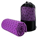 TTSAM Yoga Handtuch rutschfest,Mikrofaser Yogatuch Handtuch mit Antirutsch...