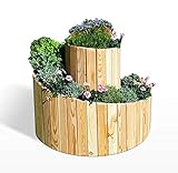 Koll Living Garden Kräuterspirale aus Lärche - Durchmesser 75-100 cm x H 24-74...