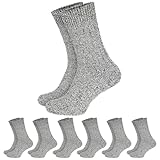 Black Snake 6 Paar Norweger Socken für Damen & Herren - Winter-Socken mit Frottee...