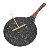 Jomdjmskes Crepe Pfanne, 26.5 cm Pfannkuchenpfanne Induktion, Antihaftpfanne Palatschinken...