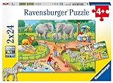 Ravensburger Kinderpuzzle - 07813 Ein Tag im Zoo - Puzzle für Kinder ab 4 Jahren, mit...