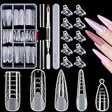 MELLIEX 120 Stücke Dual Nail Forms Set, 5 Formen Dual Tips Nägel Nagelverlängerung...