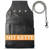 LEDEREX® Kellnertasche Echt Leder - Kellnerholster mit Kette - Kellnerhalfter für...