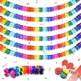 6 Stück Bunt Papiergirlande Deko,Papier Vierblättriges Kleeblatt Party...