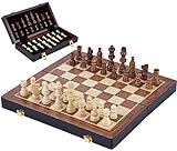 Engelhart- Hochwertiges Massivholz - Schachspiel aus Eschenholz - 32 Stück aus...