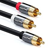deleyCON 3,0m Subwoofer Kabel - Cinch RCA Y-Kabel Digitales Koaxialkabel - Vergoldete...