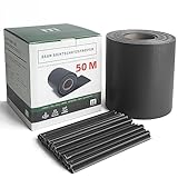 Stabmattenzaun Sichtschutz-Streifen, PVC Folie in Anthrazit, 19cm hoch, 50m lang, inkl. 40...