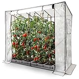 Arebos Tomatengewächshaus Foliengewächshaus mit 2 Belüftungsfenster |...