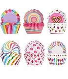 300 Stück Muffinförmchen Papier, Muffins Backförmchen, Cupcake Regenbogen...