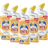 WC-Ente Total Aktiv Gel, Flüssiger WC Reiniger antibakteriell, Toilettenreiniger, Citrus,...
