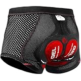 X-TIGER Herren Radunterhose Fahrradhosen mit 5D Sitzpolster Fahrrad MTB Unterwäsche Pro...