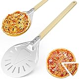 REFORUNG Pizzaschaufel Aluminium Pizzaschieber Perforiert Pizzawender 7 Zoll Pizzaheber...