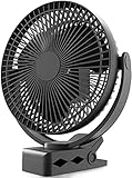 Pafolo 20cm Ventilator mit 10000mAh Batterie, Tragbarer Leiser USB Ventilator, 4...