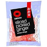 Obento Sliced Pickled Ginger Pink (Eingelegter Ingwer Pink in Scheiben), 1 kg