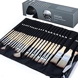 ARTIFY 24-teiliges Pinsel-Set, Pinselset mit Pinseltasche und Palette...