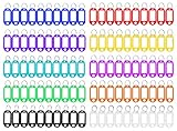 Kunststoff Schlüsselanhänger 100 Stücke Beschriften mit Split Ring 10 Farben Robust Key...