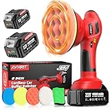 2025 Poliermaschine Auto Akku, 2x4000mAh Batterie (Bis zu 6000 U/min)...