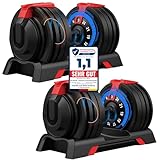DH FitLife 24kg verstellbare Hanteln 3 bis 24 KG mit 12 Gewichtsstufen,...
