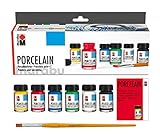 Marabu 1105000000087 - Porcelain Starter Set, Porzellanmalfarbe auf Wasserbasis,...