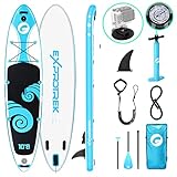 Exprotrek Stand Up Paddling Board, aufblasbares SUP Board, Stand Up Paddle Board Set, 6...