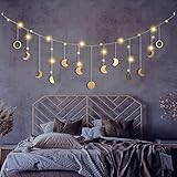 Mondphasen Girlande, Wanddeko Boho, Mond Girlande Aesthetic Room Wandbehang...