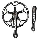 LITEPRO Kurbelgarnitur 53T 130 BCD Single Speed Kurbelgarnitur mit Schutzabdeckung für...