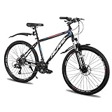 Hiland 27,5 Zoll Mountainbike aus Aluminium, Federgabel, 24 Gänge Schaltung, mit...