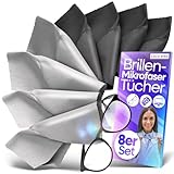 Loco Bird Brillenputztuch Microfaser in Optikerqualität - Brillenputztücher 8er Set -...