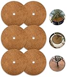 Huifoo 6 Stück 35cm Kokosmatten, Kokos-Mulchscheibe Kübelabdeckung Winterschutz für...