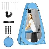 COOLUCK Campingtoilette Faltbar mit Pop up Toilettenzelt, Tragbare Toilette...