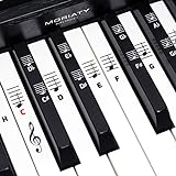 MORIATY® Klavier + Keyboard Noten-Aufkleber für 49 | 61 | 76 | 88 Tasten + Klavierschule...
