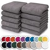 NatureMark 10er Pack Waschlappen | 100% Baumwolle | Frottier Seiflappen | Größe 30 x 30...