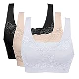 Vertvie Womens Strech Ohne Buegel Push up Yoga Sports BH Bra Top Set Fuer Fitnesstraining...