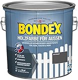 Bondex Holzfarbe für Außen, 2,5 L, Anthrazit, für ca. 25 m², Wetter- & UV-beständig,...